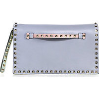 Valentino Rockstud Watercolor Colorblock Flap Clutch photo