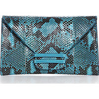 VBH Connor Python & Karung Envelope Clutch photo