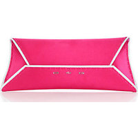 VBH Manila Stretch Sparkle-Trim Satin Envelope Clutch photo