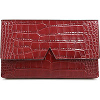 Vince Vince Signature Collection Medium Crocodile-Embossed Clutch photo