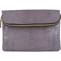 Zagliani Capriccio Python Clutch photo