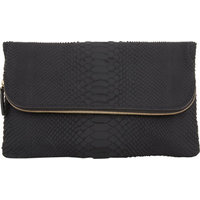 Zagliani Python Large Capriccio Clutch photo