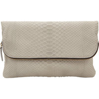 Zagliani Python Large Capriccio Clutch photo