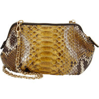 Zagliani Python Praline Mini Crossbody photo