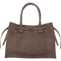 Zagliani Python Small Gatsby Tote photo