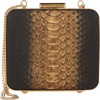 Zagliani Python Vanity Evening Clutch photo